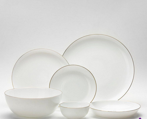 سرویس ۲۶ پارچه گلدن اپال لب طلا کپی